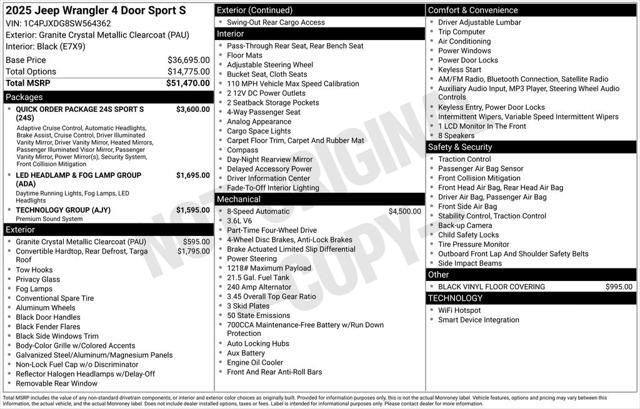 new 2025 Jeep Wrangler car, priced at $39,800