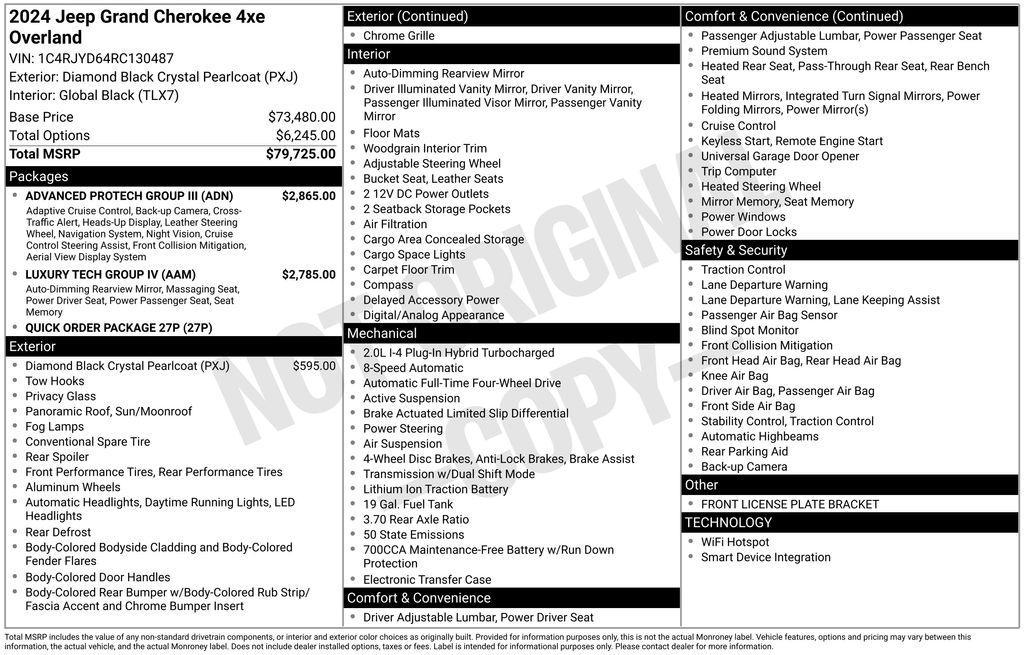 new 2024 Jeep Grand Cherokee 4xe car, priced at $58,500