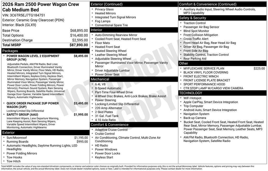 new 2026 Ram 2500 car, priced at $76,562