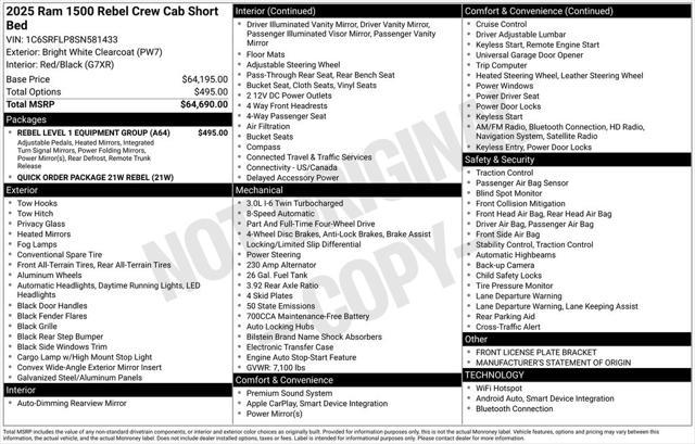used 2025 Ram 1500 car, priced at $50,500