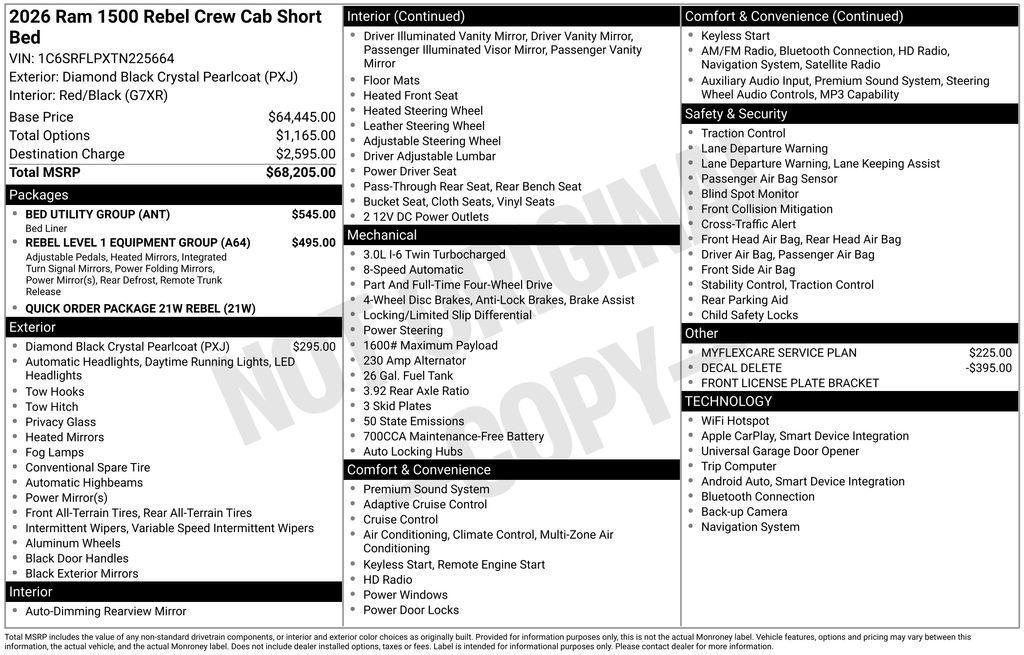 new 2026 Ram 1500 car, priced at $59,249