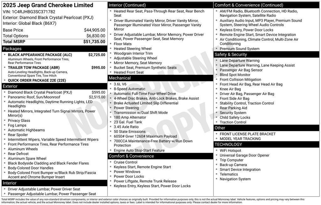 new 2025 Jeep Grand Cherokee car, priced at $45,032