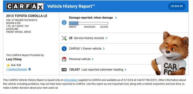 used 2013 Toyota Corolla car, priced at $9,627