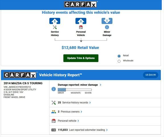 used 2014 Mazda CX-5 car, priced at $11,595