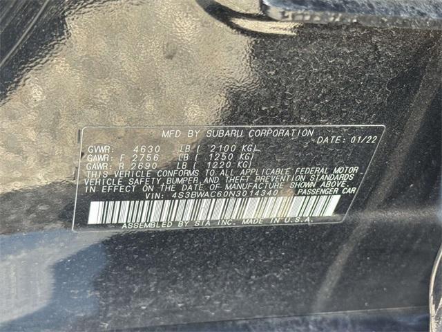 used 2022 Subaru Legacy car, priced at $21,629