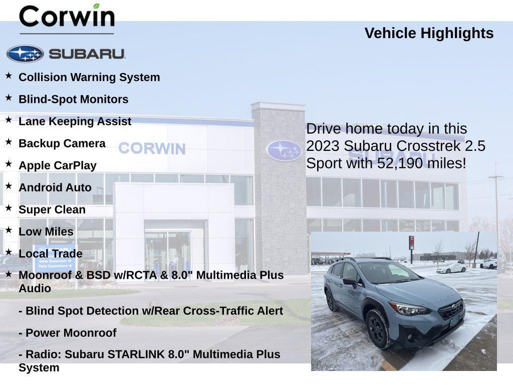 used 2023 Subaru Crosstrek car, priced at $23,877