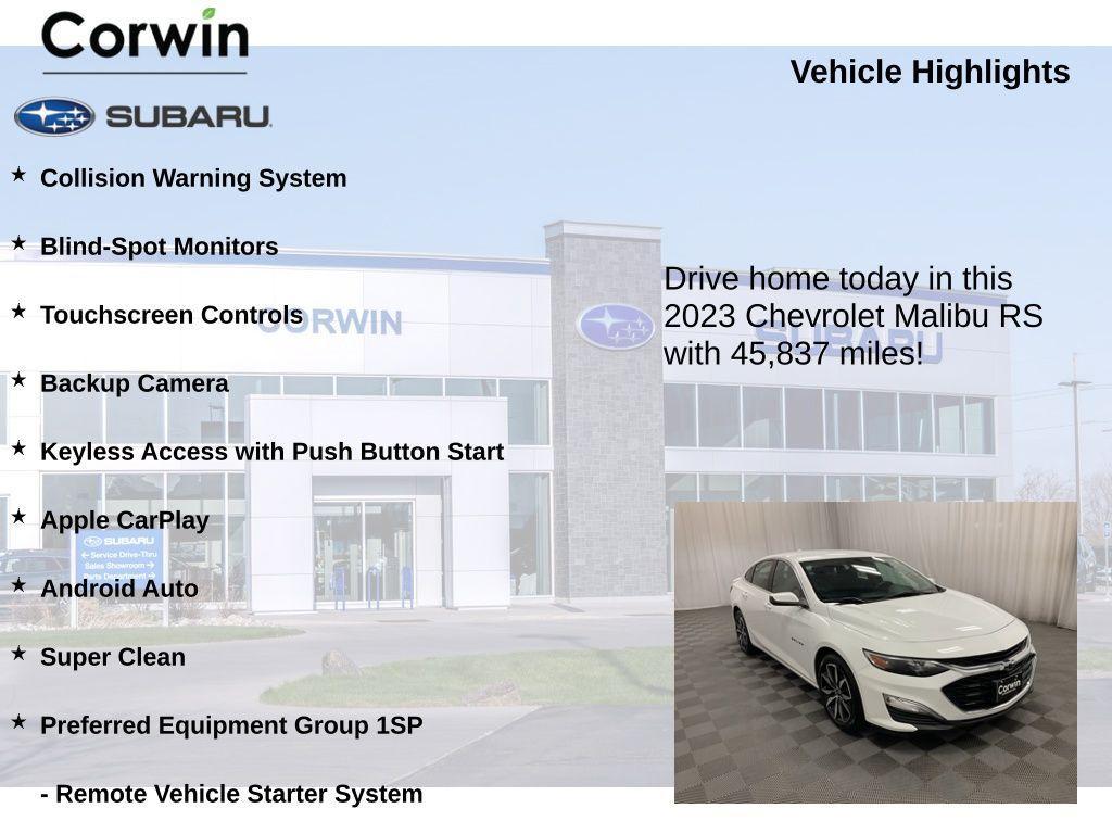 used 2023 Chevrolet Malibu car, priced at $16,500