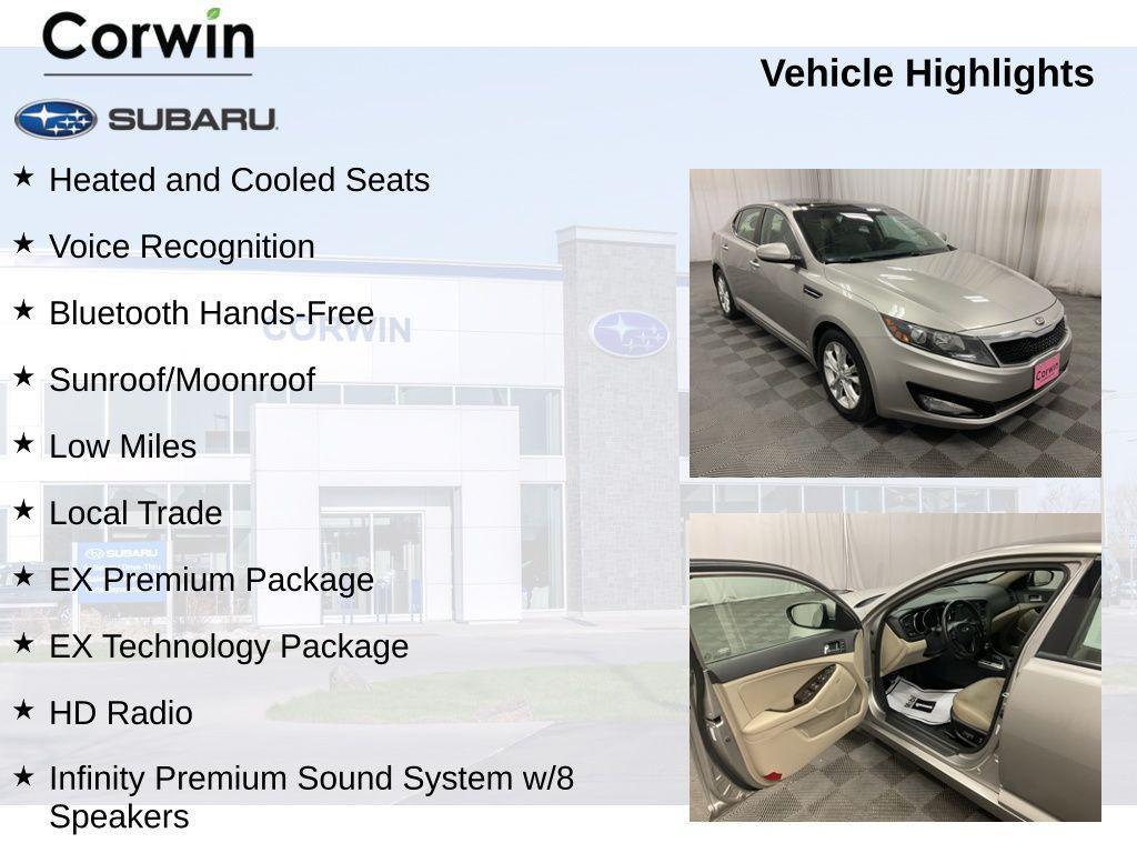 used 2013 Kia Optima car, priced at $4,498