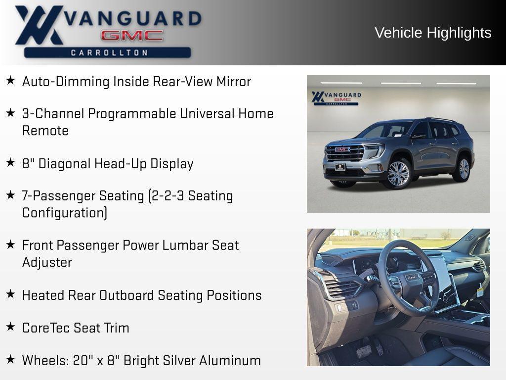 new 2025 GMC Acadia car, priced at $40,509