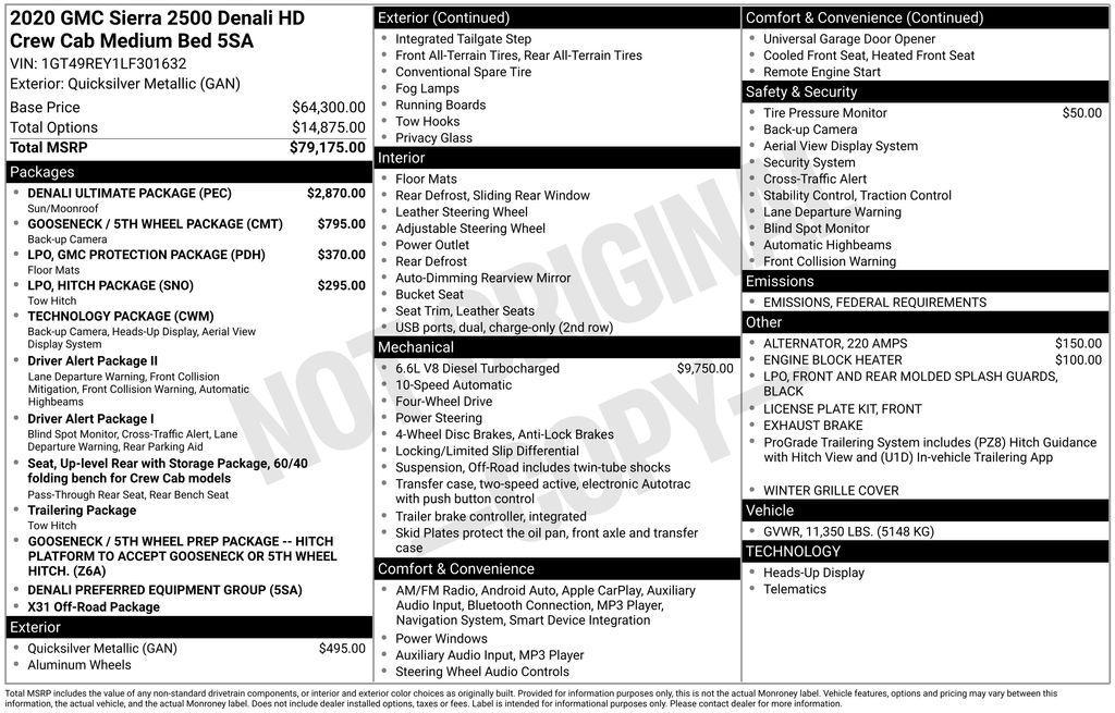 used 2020 GMC Sierra 2500 car, priced at $45,992