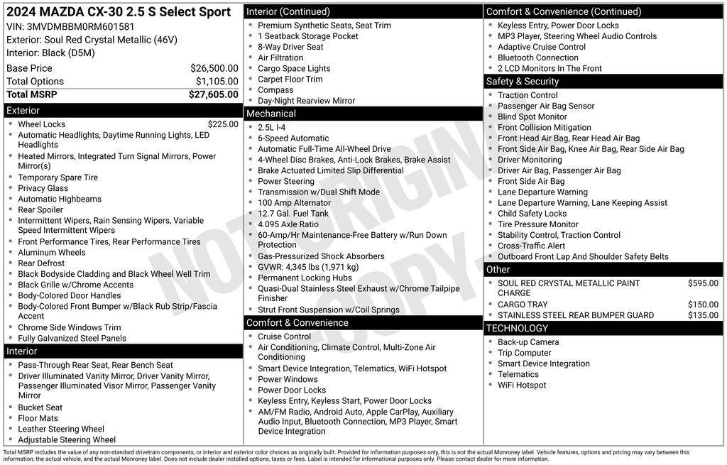 used 2024 Mazda CX-30 car, priced at $19,934