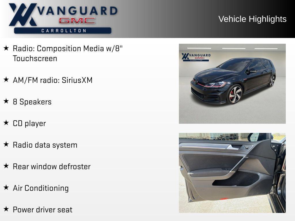 used 2018 Volkswagen Golf GTI car, priced at $17,998