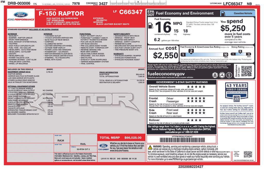used 2020 Ford F-150 car, priced at $40,924