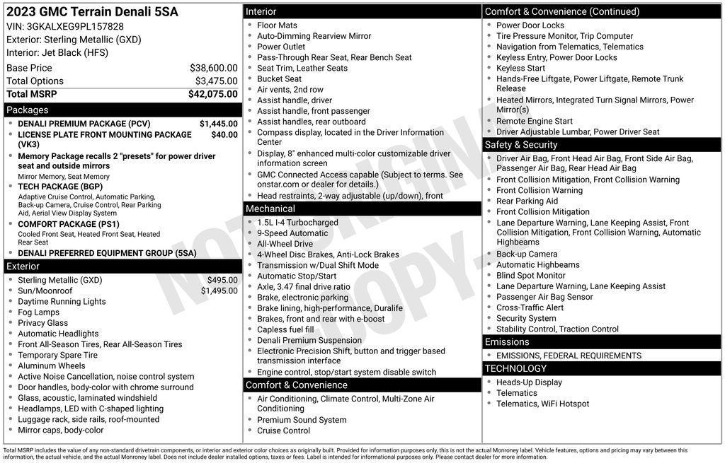 used 2023 GMC Terrain car, priced at $30,668