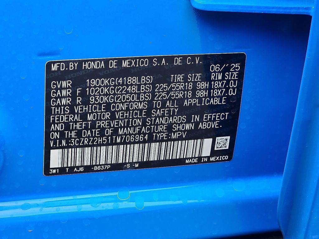 new 2026 Honda HR-V car, priced at $31,350