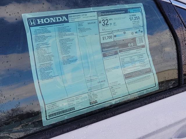 new 2024 Honda Accord car, priced at $29,454