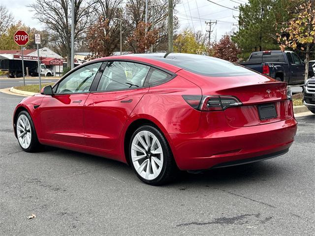 used 2022 Tesla Model 3 car, priced at $21,500