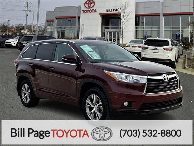 used 2015 Toyota Highlander car, priced at $22,500