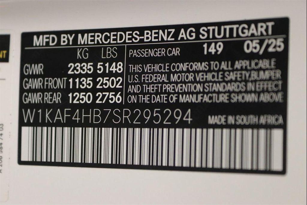 new 2025 Mercedes-Benz C-Class car, priced at $52,885