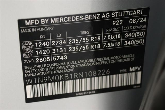 new 2024 Mercedes-Benz EQB 300 car, priced at $64,625