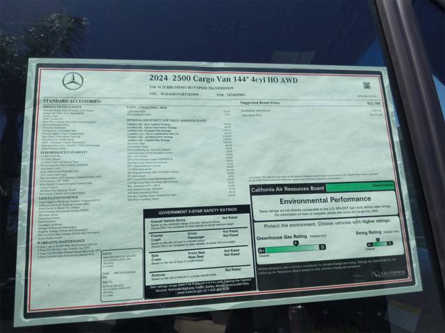 new 2024 Mercedes-Benz Sprinter 2500 car, priced at $75,753