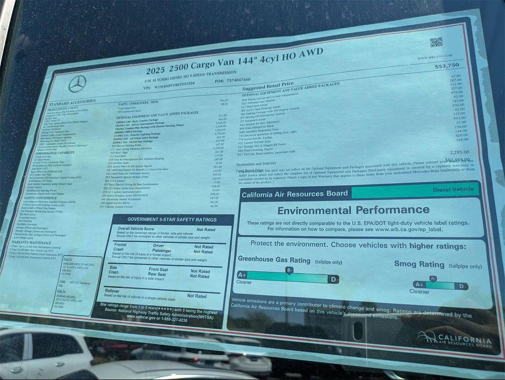 new 2025 Mercedes-Benz Sprinter 2500 car, priced at $83,994