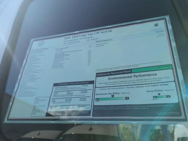 new 2025 Mercedes-Benz Sprinter 2500 car, priced at $65,406