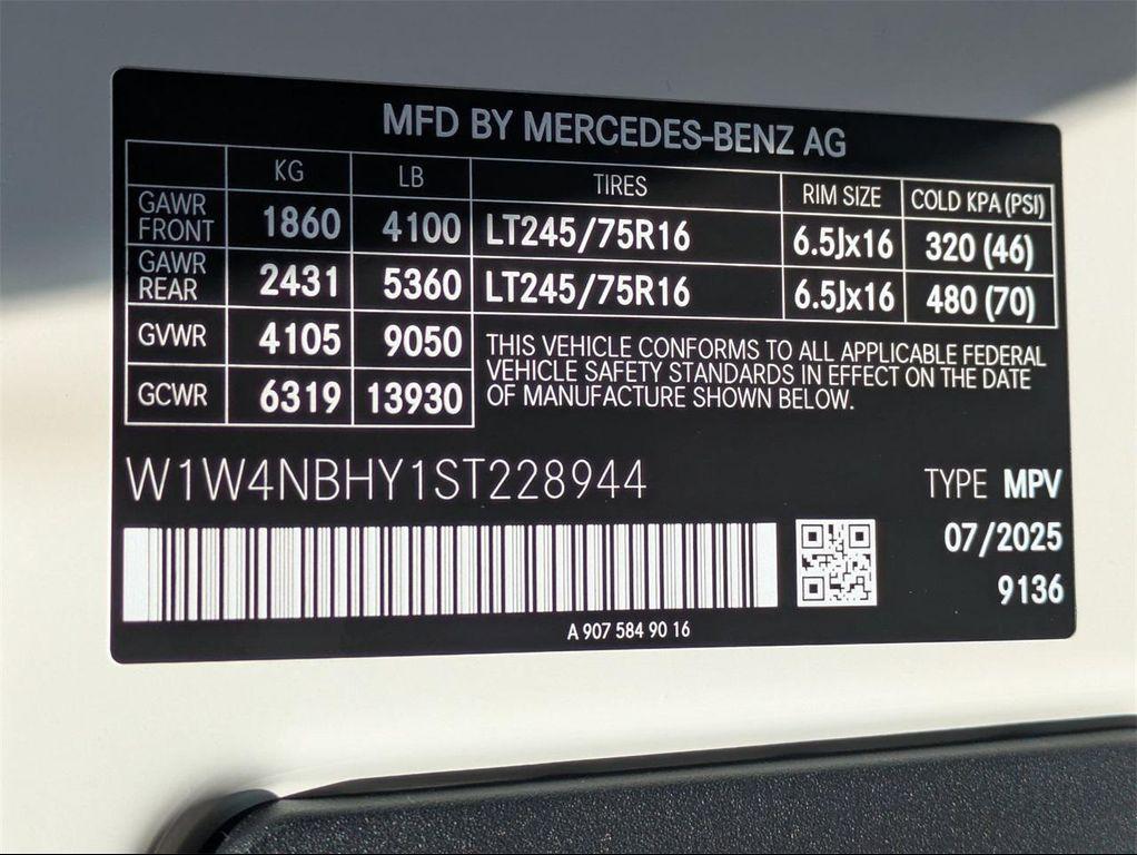 new 2025 Mercedes-Benz Sprinter 2500 car, priced at $70,204