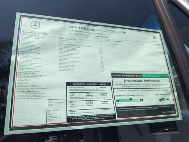 new 2024 Mercedes-Benz Sprinter 3500 car, priced at $70,172