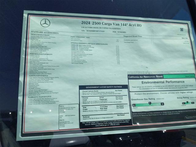 new 2024 Mercedes-Benz Sprinter 2500 car, priced at $59,371