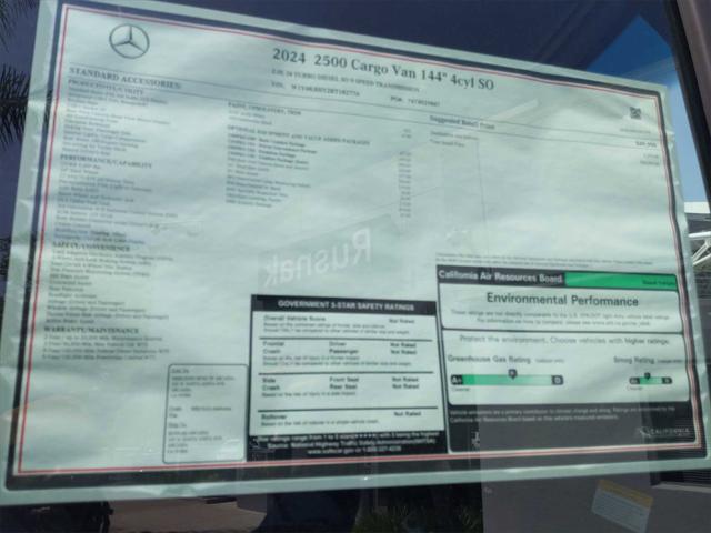 new 2024 Mercedes-Benz Sprinter 2500 car, priced at $55,993