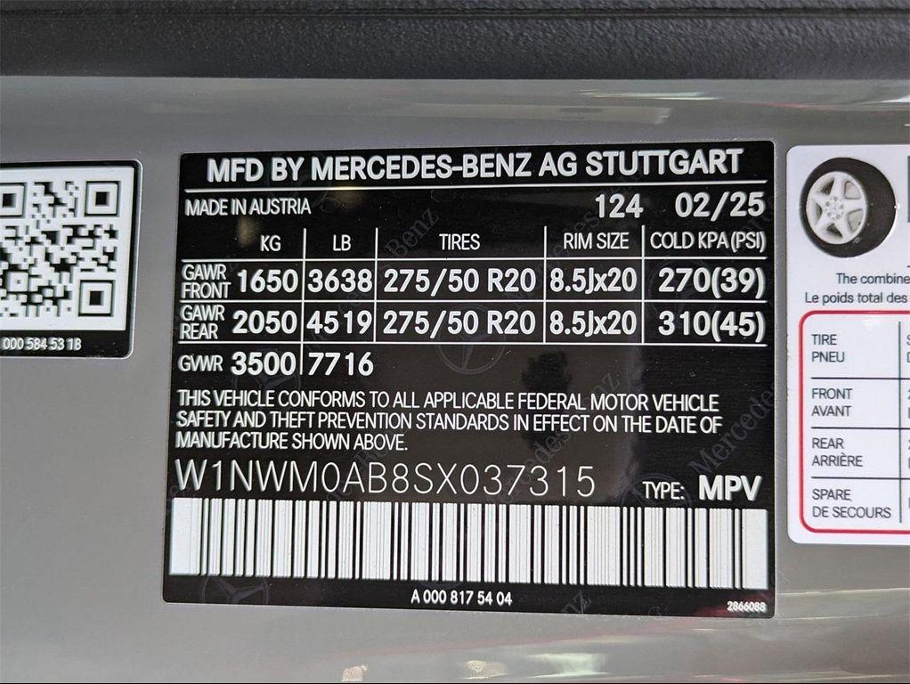 new 2025 Mercedes-Benz G-Class car, priced at $191,890