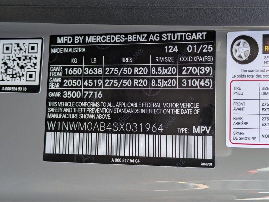 new 2025 Mercedes-Benz G-Class car, priced at $191,890