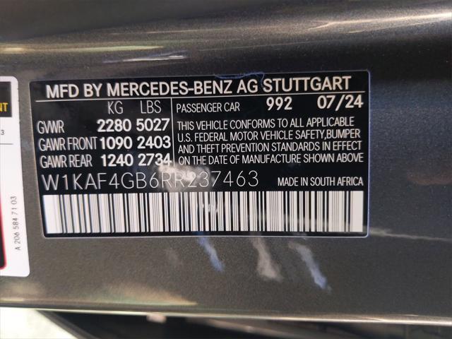 new 2024 Mercedes-Benz C-Class car, priced at $53,095