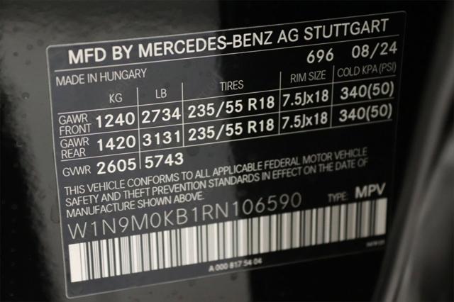 new 2024 Mercedes-Benz EQB 300 car, priced at $61,075