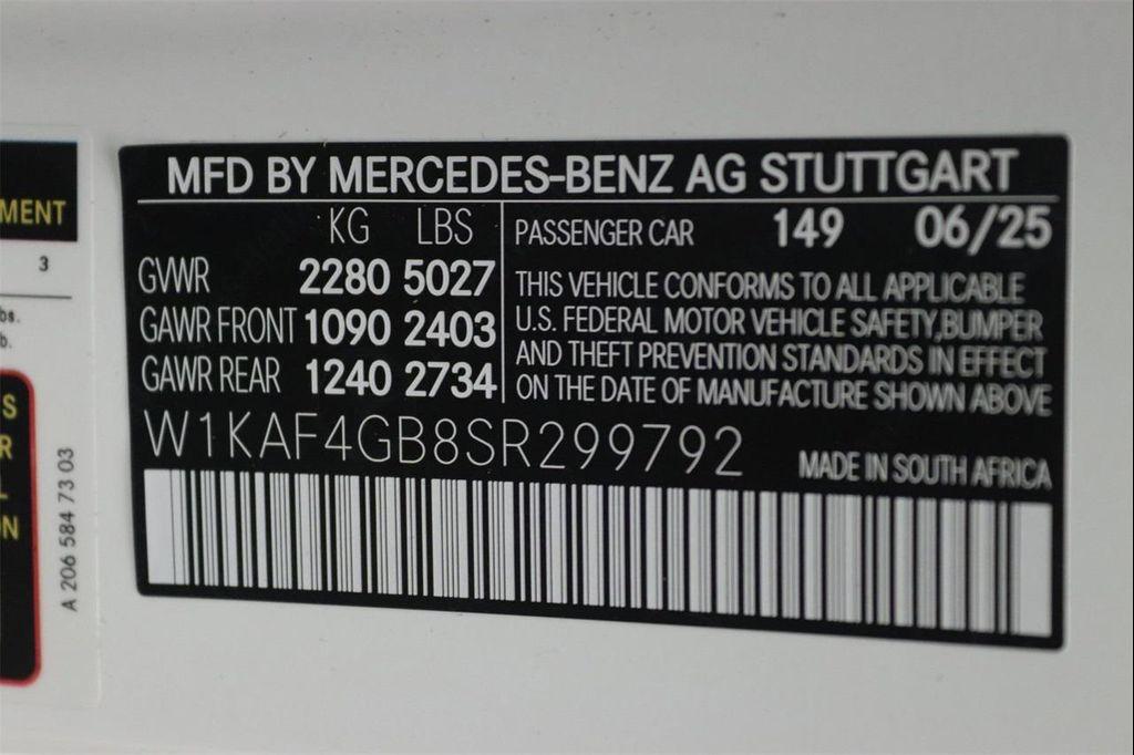 new 2025 Mercedes-Benz C-Class car, priced at $51,685
