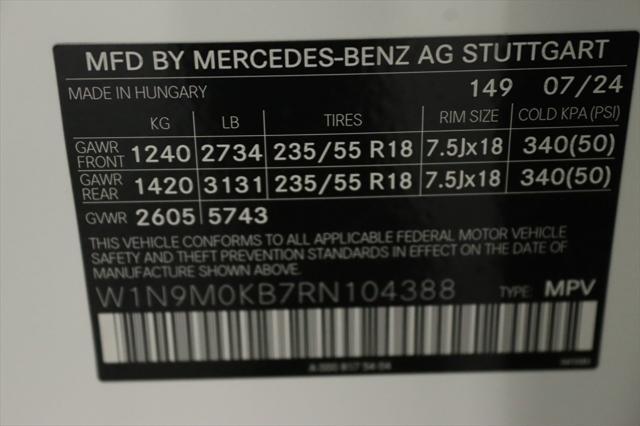 new 2024 Mercedes-Benz EQB 300 car, priced at $59,125