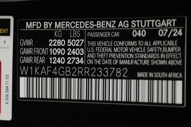 new 2024 Mercedes-Benz C-Class car, priced at $48,135