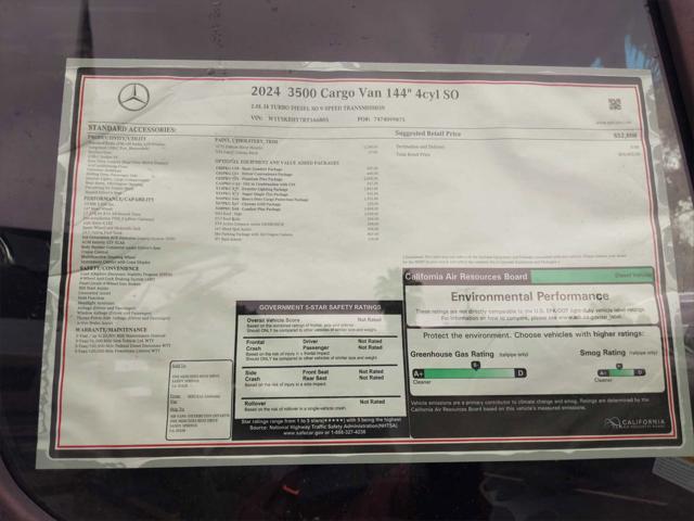 new 2024 Mercedes-Benz Sprinter 3500 car, priced at $71,697
