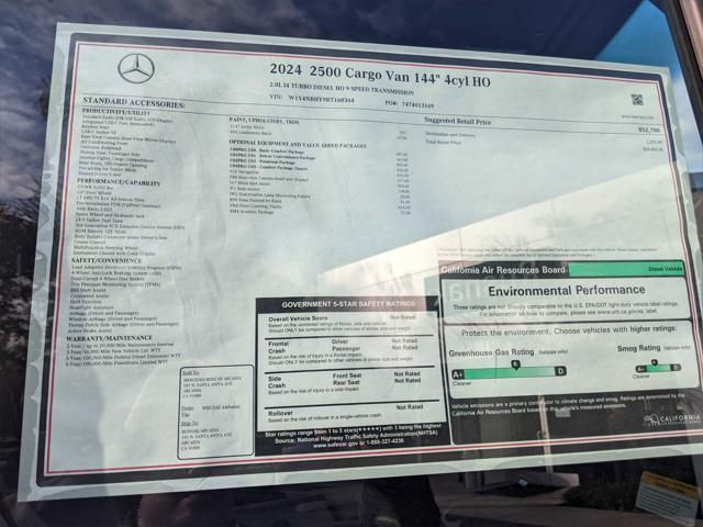 new 2024 Mercedes-Benz Sprinter 2500 car, priced at $59,495
