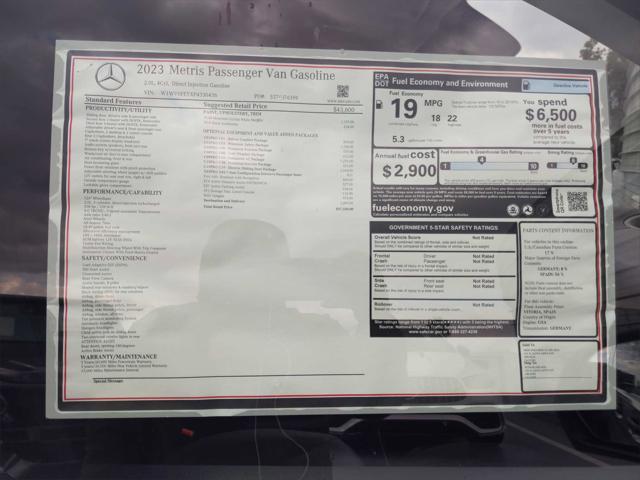 new 2023 Mercedes-Benz Metris car, priced at $57,330