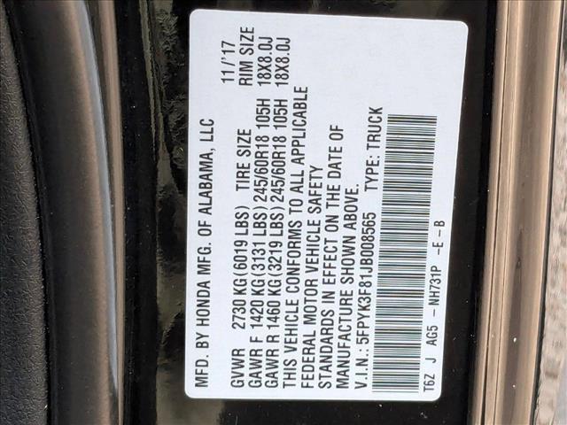used 2018 Honda Ridgeline car, priced at $23,723