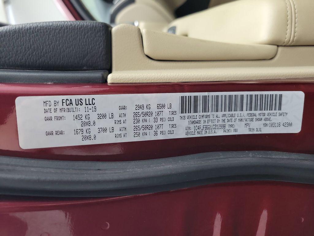 used 2020 Jeep Grand Cherokee car, priced at $26,998