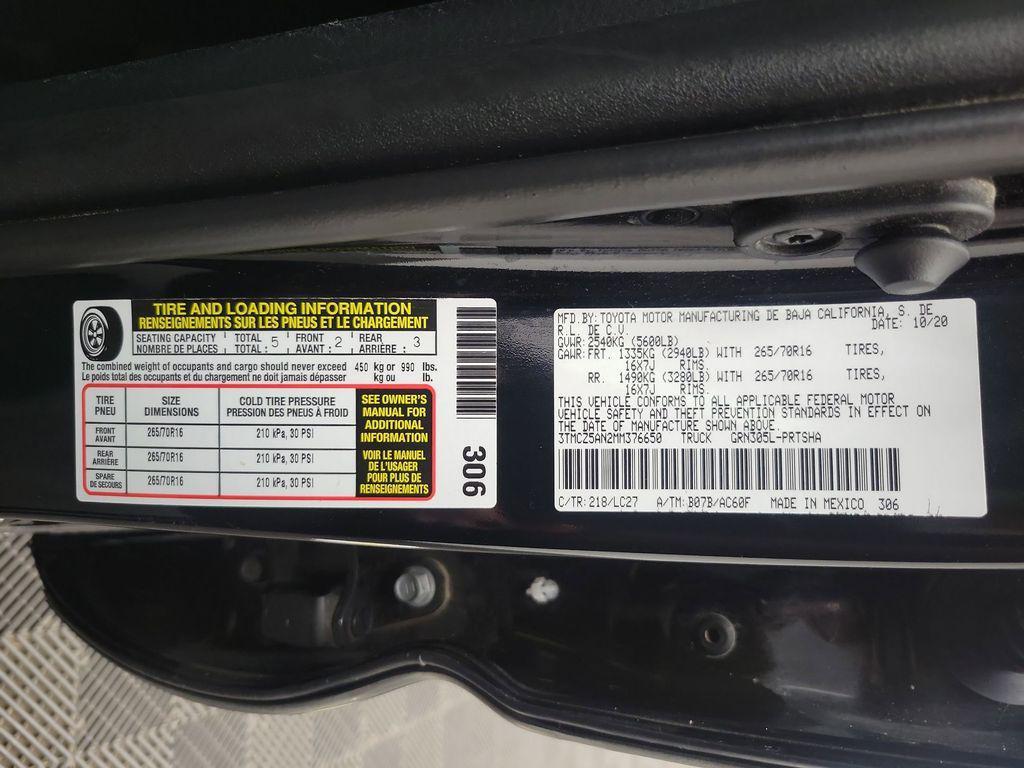 used 2021 Toyota Tacoma car, priced at $38,998