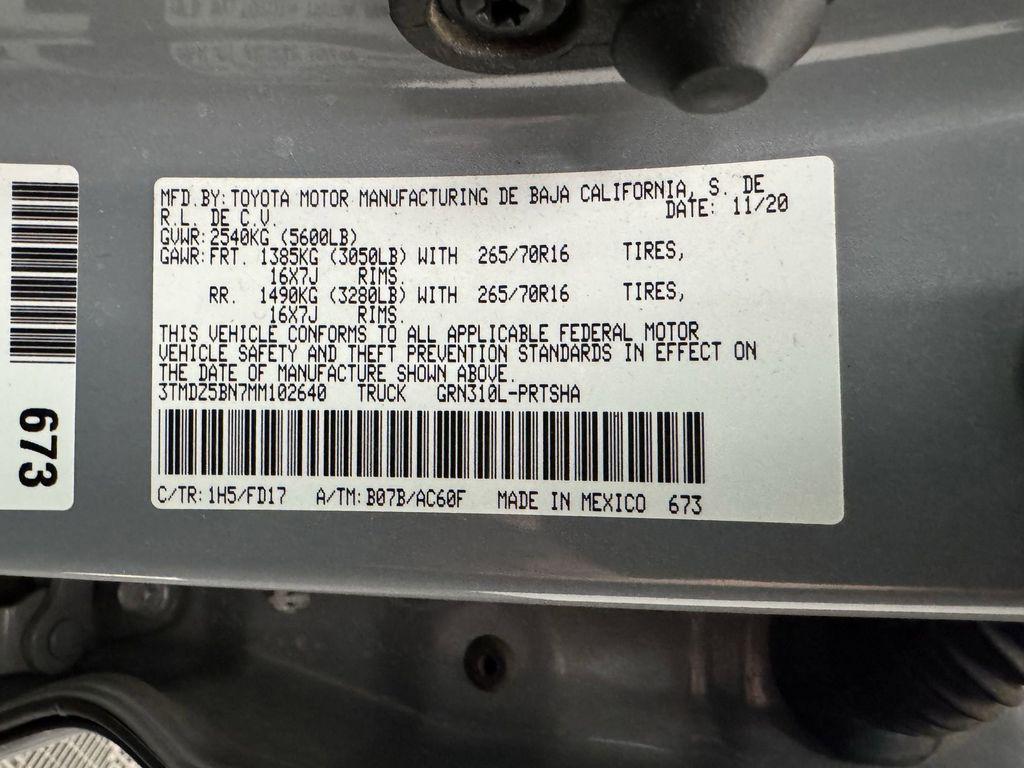 used 2021 Toyota Tacoma car, priced at $39,998