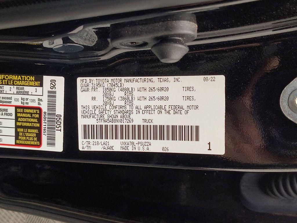 used 2022 Toyota Tundra car, priced at $49,998