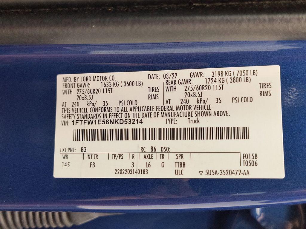 used 2022 Ford F-150 car, priced at $58,998