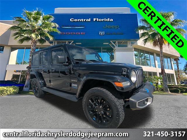used 2022 Jeep Wrangler Unlimited 4xe car, priced at $33,749