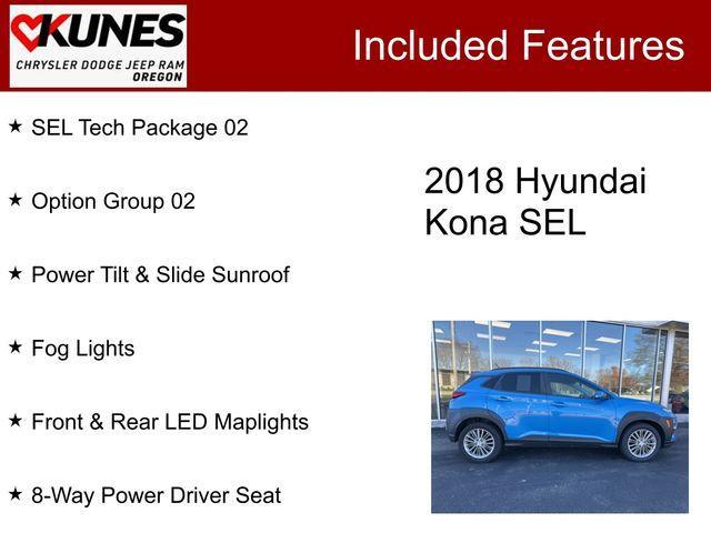 used 2018 Hyundai Kona car, priced at $15,589