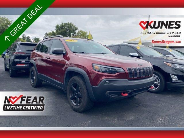 used 2021 Jeep Cherokee car, priced at $20,994